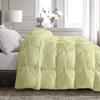 All-Season 500 GSM Ivory Goose Down Alternative Quilted Pinch Pleated 3 Piece Comforter Set 800 Thread Count Egyptian Cotton Soft & Fluffy Breathable Oversized Queen view 4