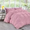 All-Season 500 GSM Pink Goose Down Alternative Quilted Pinch Pleated 3 Piece Comforter Set 800 Thread Count Egyptian Cotton Soft & Fluffy Breathable Oversized Queen view 1