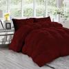 Cotton Farm All-Season 500 GSM Wine Goose Down Alternative Quilted Pinch Pleated 3 Piece Comforter Set 800 Thread Count Egyptian Cotton Soft & Fluffy Breathable California King view 1