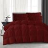 Cotton Farm All-Season 500 GSM Wine Goose Down Alternative Quilted Pinch Pleated 3 Piece Comforter Set 800 Thread Count Egyptian Cotton Soft & Fluffy Breathable California King view 3