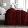 Cotton Farm All-Season 500 GSM Wine Goose Down Alternative Quilted Pinch Pleated 3 Piece Comforter Set 800 Thread Count Egyptian Cotton Soft & Fluffy Breathable California King view 4