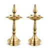 AVADOR Handcrafted Brass Diya for Puja | Traditional Indian Oil Lamp for Diwali, Home Temple, Decoration | Kerela Fancy (2) view 1
