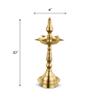 AVADOR Handcrafted Brass Diya for Puja | Traditional Indian Oil Lamp for Diwali, Home Temple, Decoration | Kerela Fancy (2) view 3