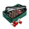 Ornament Storage Box - Zippered Organizer with 48 Individual Compartments and Dividers for Christmas Bulbs and Decorations by Tiny Tim Totes (Green) view 1