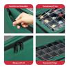 Ornament Storage Box - Zippered Organizer with 48 Individual Compartments and Dividers for Christmas Bulbs and Decorations by Tiny Tim Totes (Green) view 3