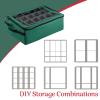 Ornament Storage Box - Zippered Organizer with 48 Individual Compartments and Dividers for Christmas Bulbs and Decorations by Tiny Tim Totes (Green) view 4