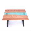 Epoxy River Table Metallic Green view 1