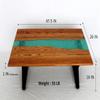 Epoxy River Table Metallic Green view 3