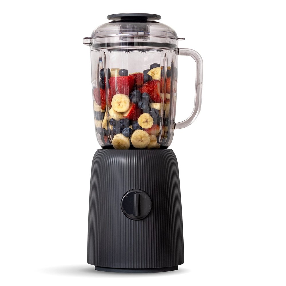 IRIS USA 3-Speed High-Power Professional-Grade Countertop & Kitchen Blender - 50 oz Tritan Jar, Titanium-Coated Stainless Steel Blades, Black for Smoothies, Protein Shakes