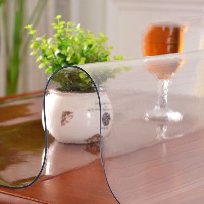 2mm Clear PVC Table Cover Protector Transparent Tablecloth Plastic Desk Mat Waterproof Heat Resistant for Dining Table Office Desk Coffee Table Pad 100 180cm (Size : 35x71in/90x180cm)
