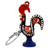 Galos Good Luck Portuguese Barcelos Rooster Metallic Keychain (Black), Medium view 1