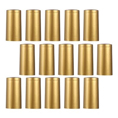 Cabilock Wine Bottles 200Pcs PVC Heat Shrink Capsules Wine Shrink Wrap Sleeves Caps Wine Bottle Shrink Caps for Wine Cellars and Home Use (Golden) Wine Corks
