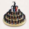 4th Floor Essential Oil Turntable Solid Wood 63 Divisions Rotating Essential Oil Display Rack for 10ml 15ml 20ml 100ml Essential Oils Bottles view 2