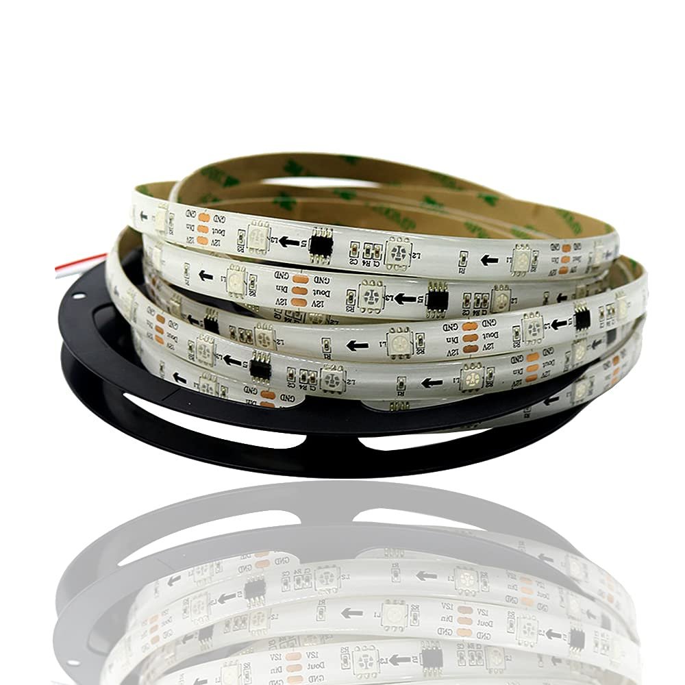DC12V 5M WS2811 LED Pixel Strip Light RGB Full Color 5050 Led Strip Ribbon Flexible Addressable Digital LED Tape 1 Ic Control 3 White FPC IP65 30LEDS