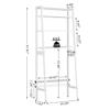 MallKing Over The Toilet Storage, Wooden 3-Tier Over-The-Toilet Rack Bathroom Space Saver Organizer, Freestanding Above Toilet with Toilet Paper Holder and Hooks (White) view 3