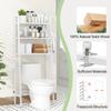 MallKing Over The Toilet Storage, Wooden 3-Tier Over-The-Toilet Rack Bathroom Space Saver Organizer, Freestanding Above Toilet with Toilet Paper Holder and Hooks (White) view 4