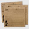 Inkdotpot Recipe Card 6x4 inch Single-Sided Recipe Design Cards Classic Kraft Recipe Cards Wedding-Bridal Shower-Baby Shower- Pack of 50 view 2
