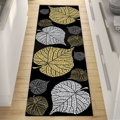 Stair Runner Carpet Non Slip 3'7"x7' Contemporary Long Runner Rugs with Rubber Backing for Bedroom
