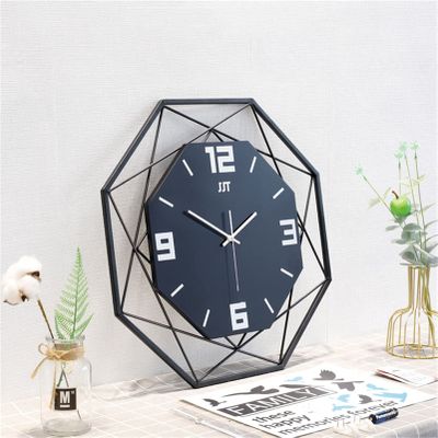 Clock Large Wall Clock MDF + Iron Bracket, for Living Room Decor Metal Non-Ticking Silent Art Big Wall Clock Decor Decorative Wall Clock, 14in/ 18in/ 22in/ 24in