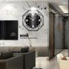 Clock Large Wall Clock MDF + Iron Bracket, for Living Room Decor Metal Non-Ticking Silent Art Big Wall Clock Decor Decorative Wall Clock, 14in/ 18in/ 22in/ 24in view 2