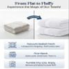 LANE LINEN 100% Mercerized Cotton Luxury Bathroom Towel Set - 16 Pcs - Super Soft, Fluffy & Highly Absorbent - 4 Bath Towels, 8 Washcloths, 4 Hand Towels - Complete Family Pack - White Bath Towel Set view 3