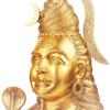 Kartique Brass Lord Shiva Head Statue Idol Wearing Rudraksha Mala Shiv Murti Statue for House Warming Mahashivaratri Gift Antique Height 21 Inch Gold Size : Large view 4