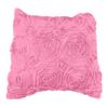 lovemyfabric Satin Rosette Floral Textured Decorative Throw Pillow Cushion Cover for Christmas Decor, Bedroom, Sofa, Kitchen, Classroom, Living Room, Interior Design (12" x 18", Pink) view 1