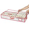 Sattiyrch Plastic Christmas Ornament Storage Box with Trays,Customizable Dividers, Dust-Proof Durable Ornament Organizer Holder,Christmas Storage Containers,Holds 96 x 3 Ornaments view 2