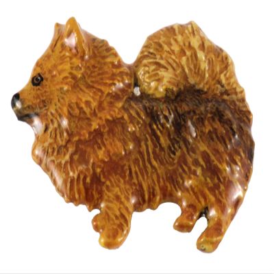 Handcrafted Hand Painted B Pomeranian Full Body Magnet for Personalizing Home Office School Classroom Refrigerator Whiteboard Locker - Made in USA - SKU DP440BFMAG