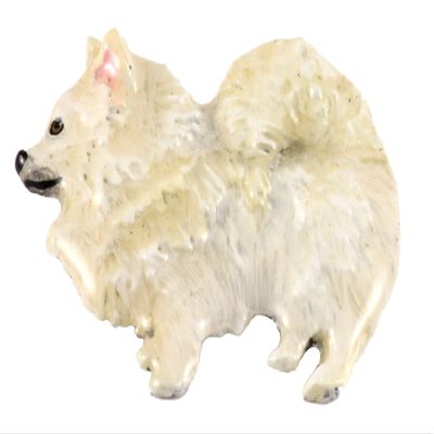 Handcrafted Hand Painted Pomeranian Full Body Magnet for Personalizing Home Office School Classroom Refrigerator Whiteboard Locker - Made in USA - SKU DP440AFMAG