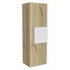 Medicine 38H Single Door Cabinet, 3 Shelves, Light Oak/White view 1