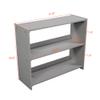 Low Twin Size Loft Bed with 5 Storage Cabinets/Slide/Drawes/5 Shelves for Kids, Wood Loft Bed Frame with Ladder/Guardrails for Teens/Boys/Girls (Gray+5 Drawes+5 Shelves) view 4