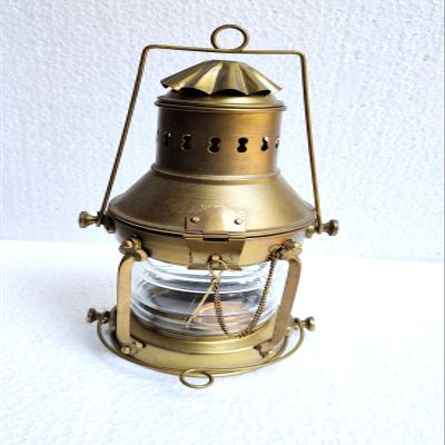Vimal Nautical Brown Antique Dimensions 12 Inch Ship Boat Oil Lantern-Maritime Collectible Lantern-Boat Lamps-Vintage Lighting Lamp