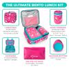 Bento Box with Lunch Bag, Insulated Stainless Steel Thermo for Hot-Cold Food or Soup, Ice Pack Set for Kids Girls Toddlers Snacks for Daycare, Ages 3 to 7, Pink Unicorn view 2