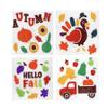 4 Sheets Happy Thanksgiving Holiday Gel Cling for Window/Glass Assortment Decorations Hello Fall Autumn Turkey 75pcs KC Bundle Decorations view 1