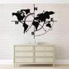 DEKADRON Metal World Map Art, Metal Wall Decor Home Office Decoration Bedroom Living Room Decoration (55" W x 41" H / 140x104 cm, Black) view 2