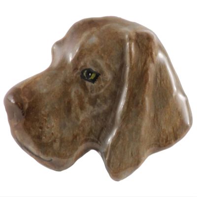 Handcrafted Hand Painted Weimeraner Dog Head Magnet for Personalizing Home Office School Classroom Refrigerator Whiteboard Locker - Made in USA - SKU DP176MAG