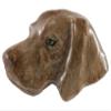 Handcrafted Hand Painted Weimeraner Dog Head Magnet for Personalizing Home Office School Classroom Refrigerator Whiteboard Locker - Made in USA - SKU DP176MAG view 1