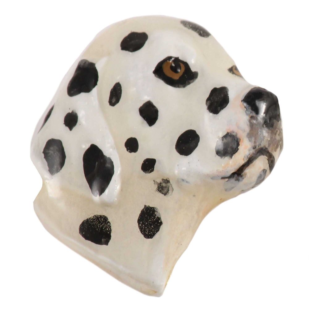Handcrafted Hand Painted Dalmatian Dog Head Magnet for Personalizing Home Office School Classroom Refrigerator Whiteboard Locker - Made in USA - SKU DP068MAG