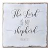 Aihesui Wood Sign Hanging Wall Decoration Farmhouse the Lord is My Shepherd Wall Art for Living Room Kitchen Batheroom Bedroom Office School 12x12inch view 1