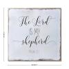 Aihesui Wood Sign Hanging Wall Decoration Farmhouse the Lord is My Shepherd Wall Art for Living Room Kitchen Batheroom Bedroom Office School 12x12inch view 2