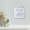 Aihesui Wood Sign Hanging Wall Decoration Farmhouse the Lord is My Shepherd Wall Art for Living Room Kitchen Batheroom Bedroom Office School 12x12inch view 3