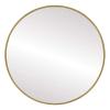 URINGO Modern Style Circle Hanging Mirror, Decorative Metal Frame Round Wall Mirror for Home Bedroom, Bathroom, Washroom, Living Room, Entryways (Gold, 27.5) view 1