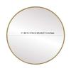 URINGO Modern Style Circle Hanging Mirror, Decorative Metal Frame Round Wall Mirror for Home Bedroom, Bathroom, Washroom, Living Room, Entryways (Gold, 27.5) view 4