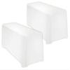 4 LESS CO 2 Pack of 90x132 Inch Rectangle Tablecloth Table Cover for Partis Wedding Event 6 ft Table - White view 1