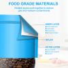100 Pack Smell Mylar Proof Bags for Food Storage, Resealable Packaging Bag for Small Business, Stand Up Foil Pouches Reusable Heat Sealable Bags with Clear Window (Blue, 7.0x10.2 In) view 4