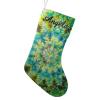 CUXWEOT Personalized Abstract Tie Dye Flower Christmas Stocking Customize Name Decor for Xmas Tree Fireplace Hanging Party 17.52 x 7.87 Inch view 1