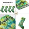CUXWEOT Personalized Abstract Tie Dye Flower Christmas Stocking Customize Name Decor for Xmas Tree Fireplace Hanging Party 17.52 x 7.87 Inch view 4