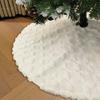 AISENO 48 Inch Christmas Tree Skirt Faux Fur with Cable Knit Knitted Thick Decoration for Merry Christmas Decorations view 1