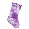 CUXWEOT Personalized Abstract Tie Dye Swirl Purple Christmas Stockings Customize Name Candy Bag for Family Holiday Party Decorations Gift 17.52 x 7.87 Inch view 1